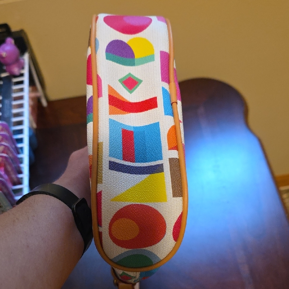 Dooney & Bourke Mary Blair Colorful Geometric Shoulder Bag EUC - Picture 6 of 10